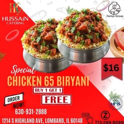 chicken 65 biryani