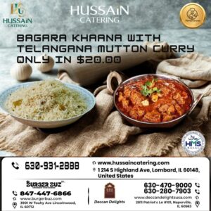Bagara khaana with Telangana mutton curry