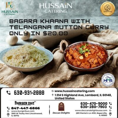 Bagara khaana with Telangana mutton curry