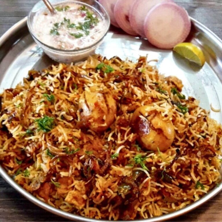 How to Make Egg Biryani with Dum Cooking